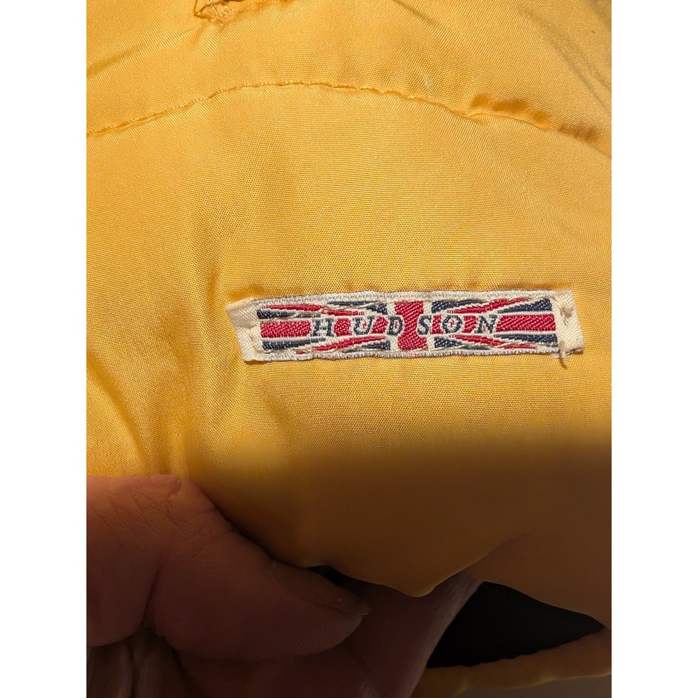Hudson Kids Puffer Vest Mustard Yellow Quilted Zip Up Sleeveless Jacket 4T - Picture 4 of 6